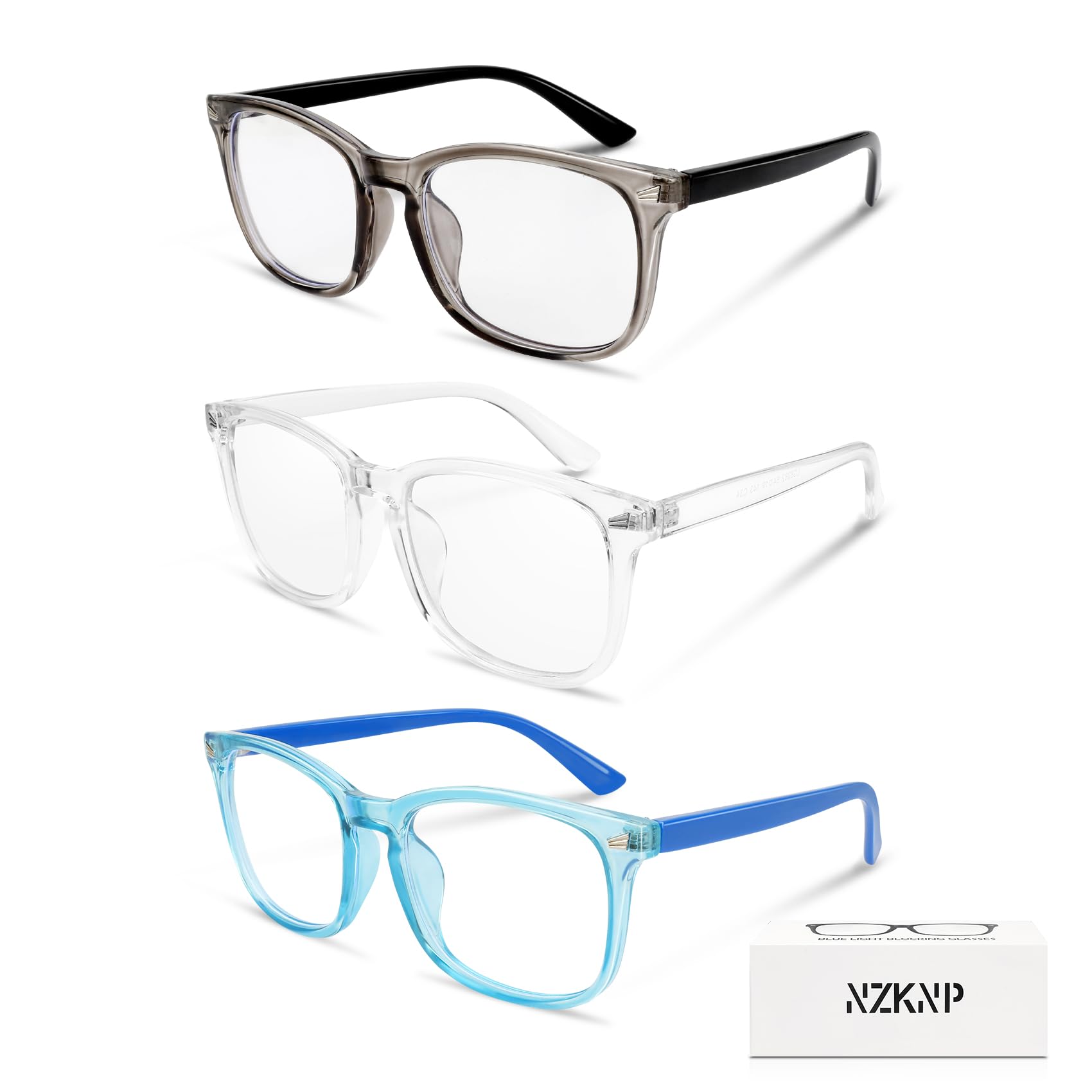 NZKNP Blue Light Glasses for Woman Men,Blue Light Blocking Glasses,Clear Glasses